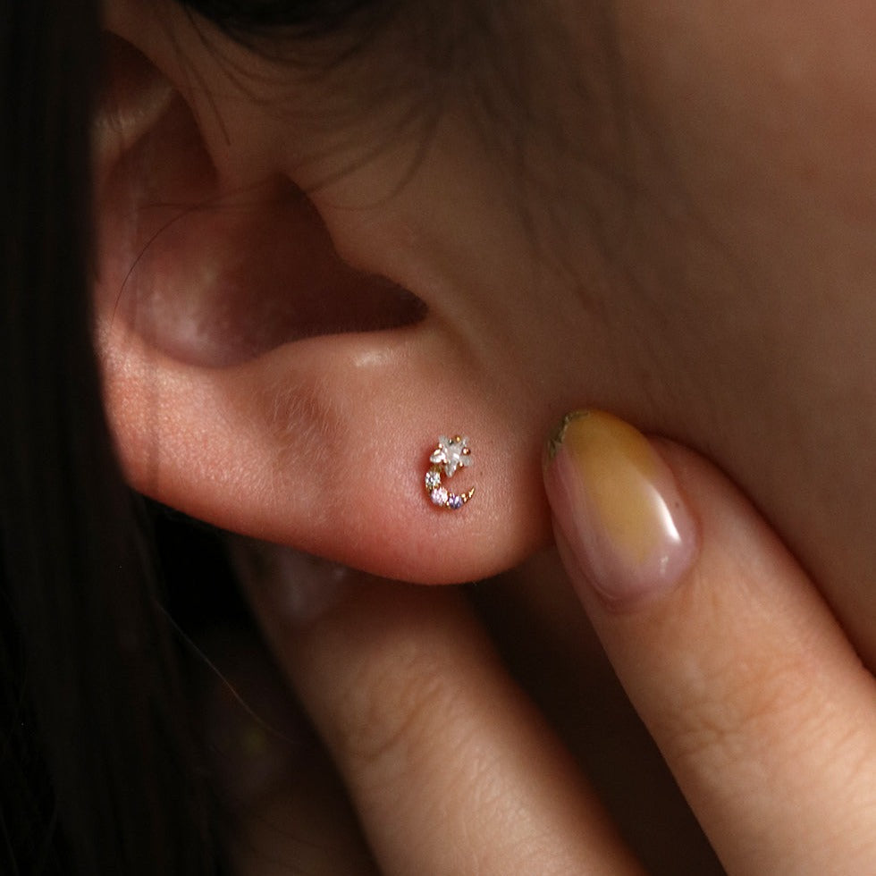 Tiny moon earrings-3