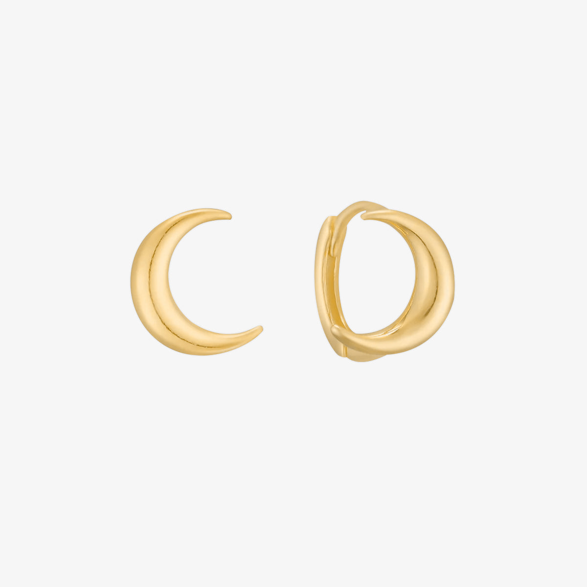 Crescent huggie earrings-0