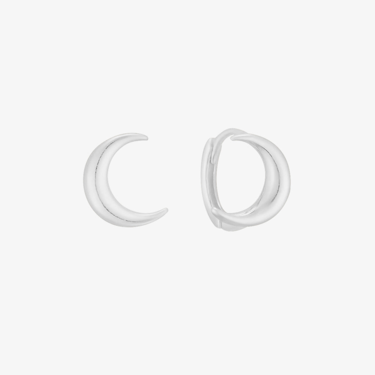 Crescent huggie earrings-5
