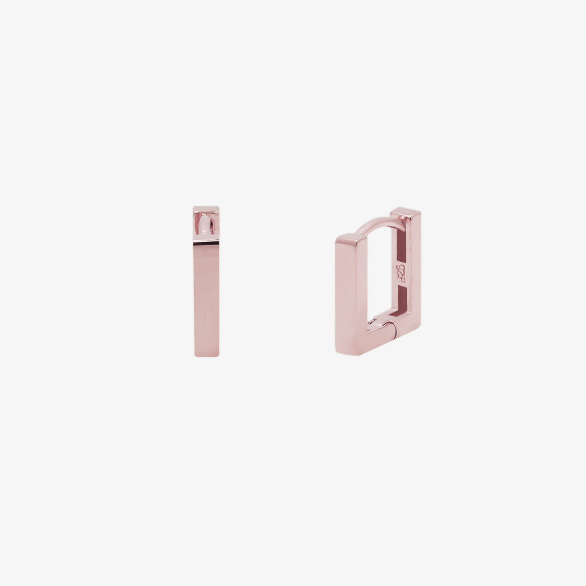 Block Square Huggie earrings-6