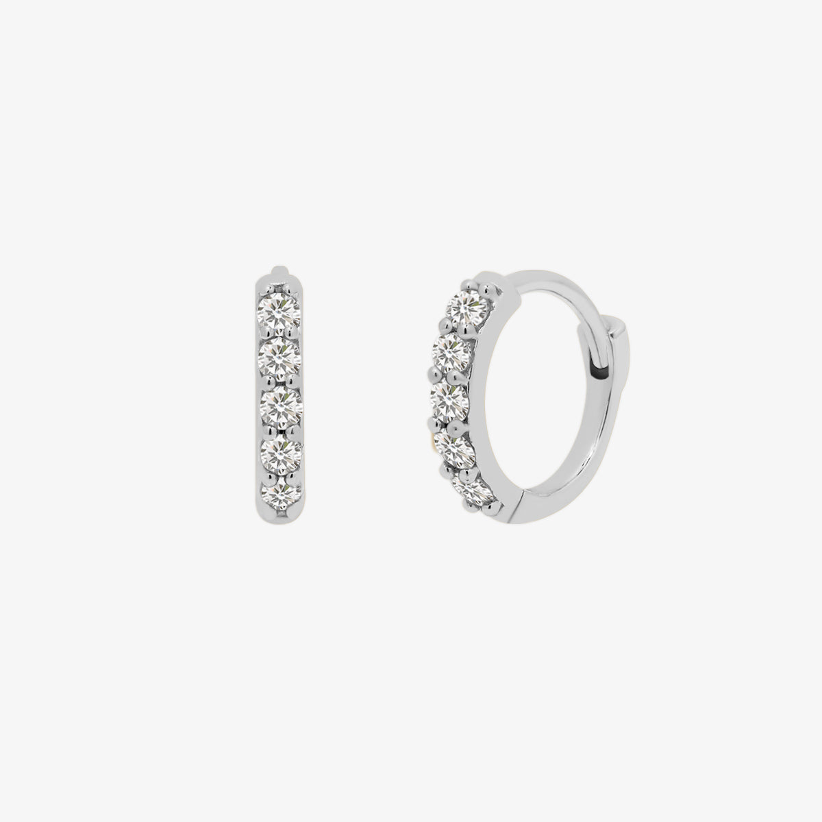 Pave huggie earrings-5