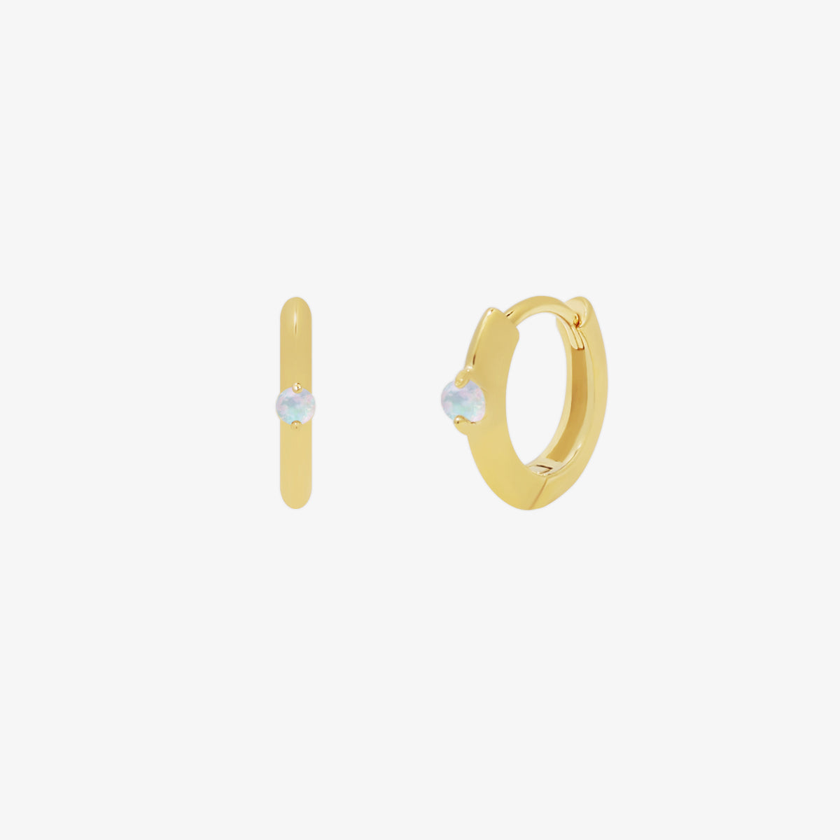 Opal Bold Huggie Earring-0