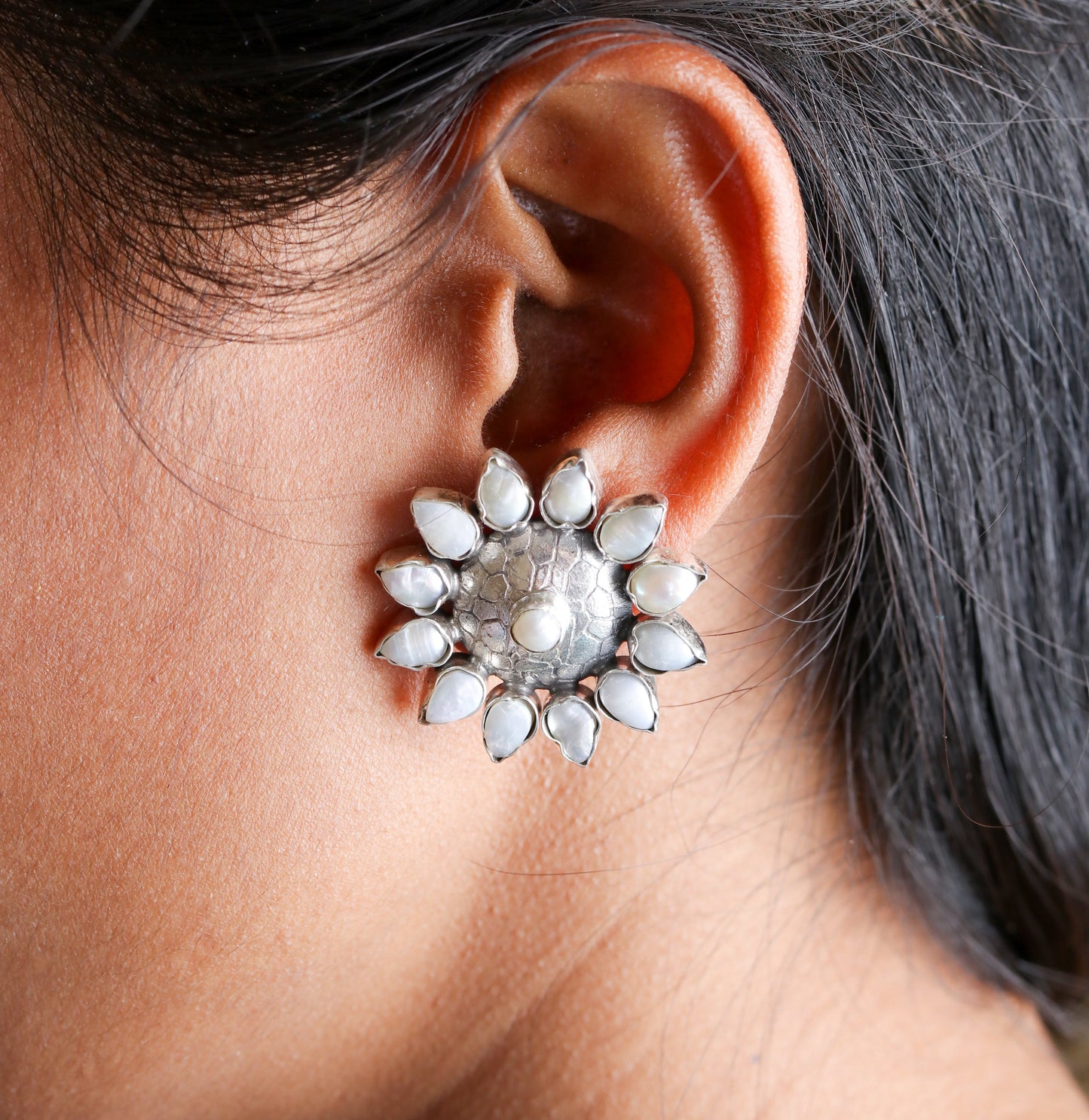 Round Pearl Studds-3