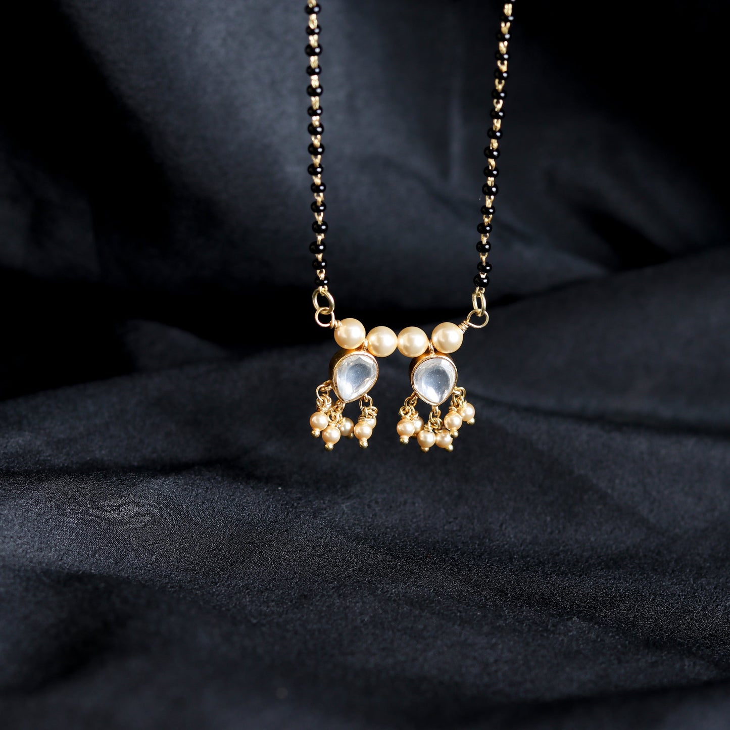 Kundan Clear Drop Mangalsutra-4