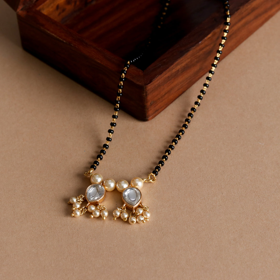 Kundan Clear Drop Mangalsutra-0