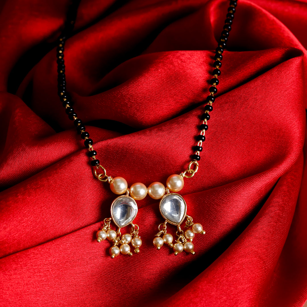 Kundan Clear Drop Mangalsutra-1
