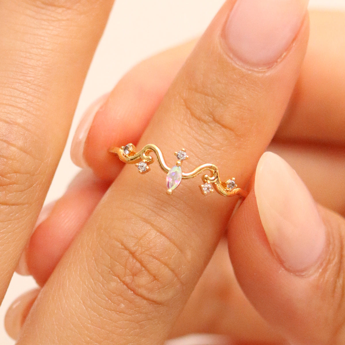 Smoked topaz Cubic Ring-1