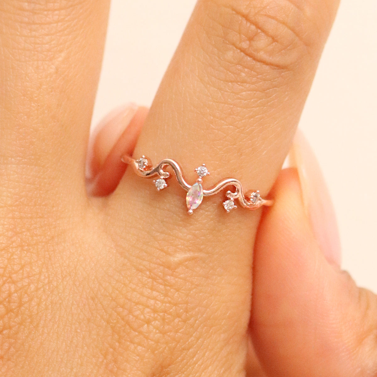 Smoked topaz Cubic Ring-3
