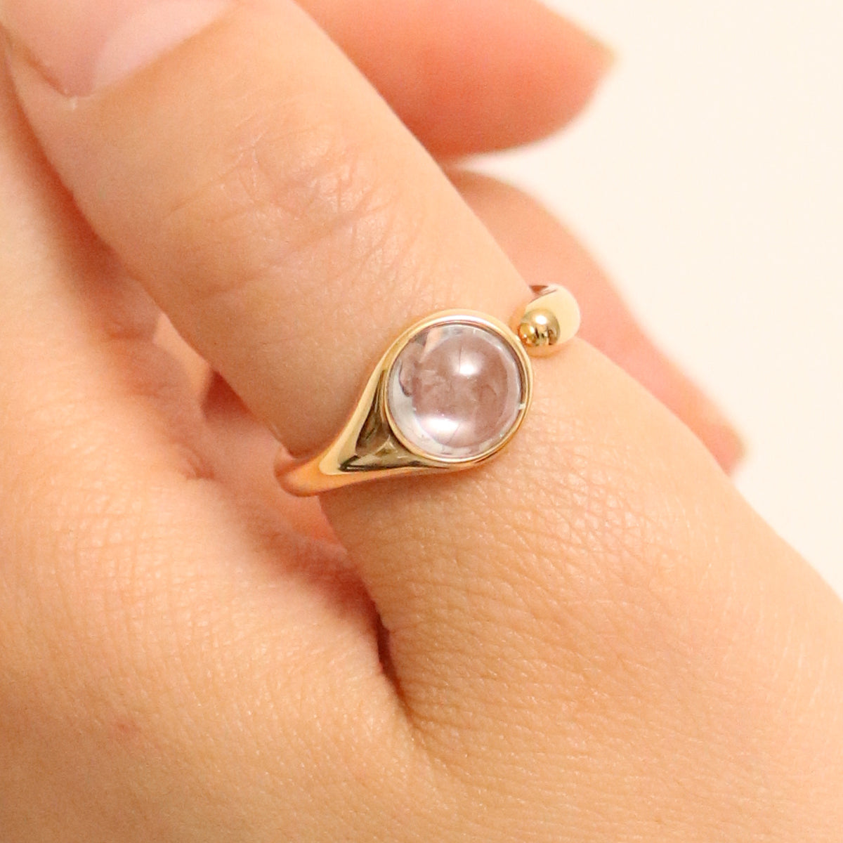 Clear Moonstone Ring-2