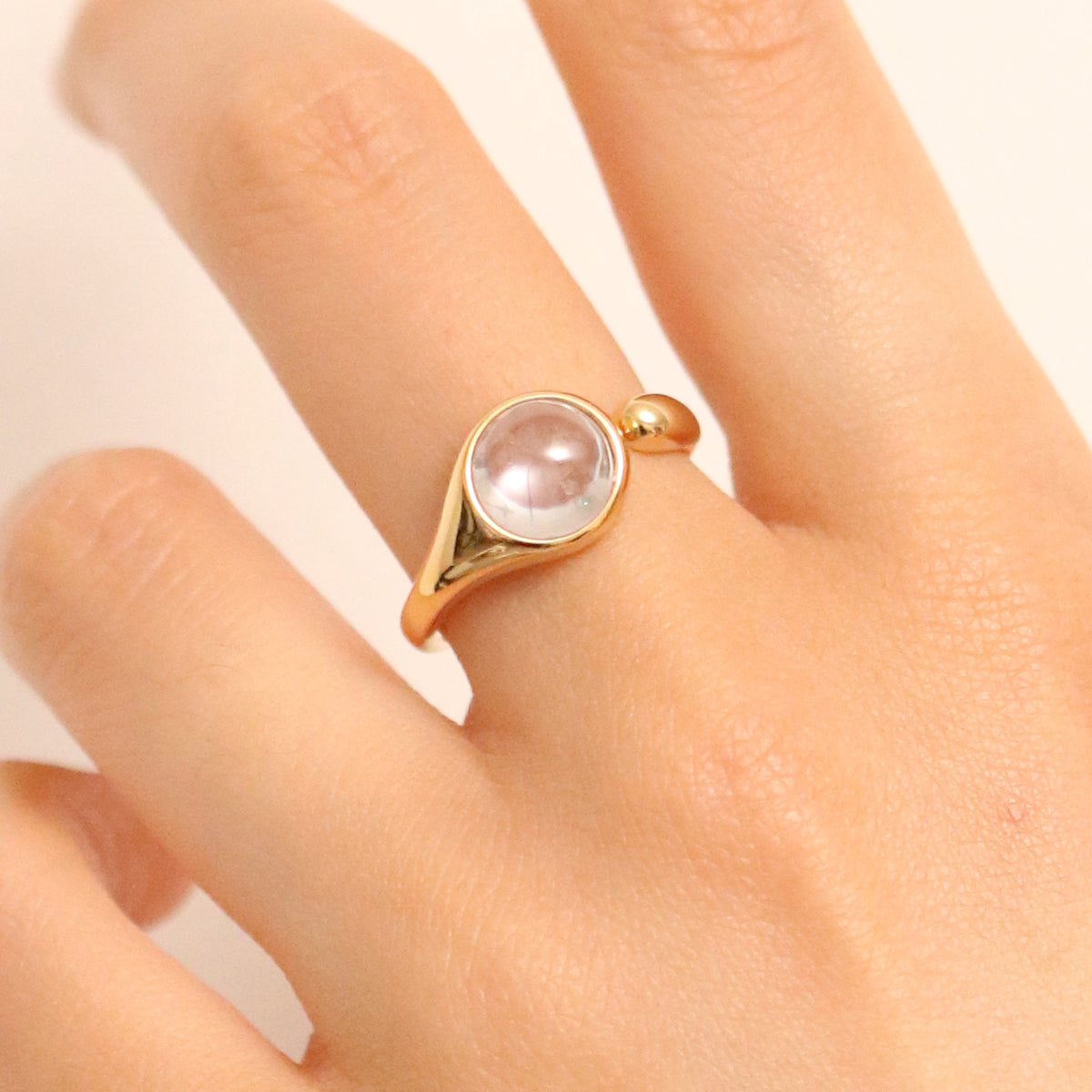 Clear Moonstone Ring-3