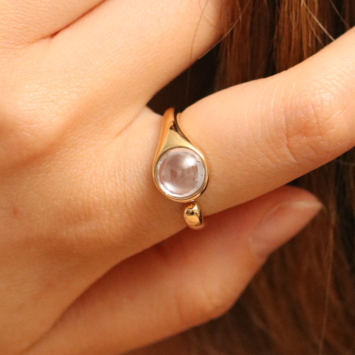 Clear Moonstone Ring-4