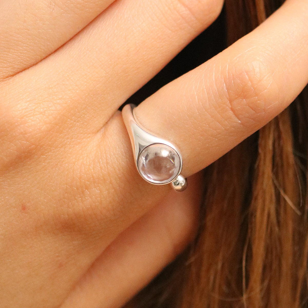 Clear Moonstone Ring-1