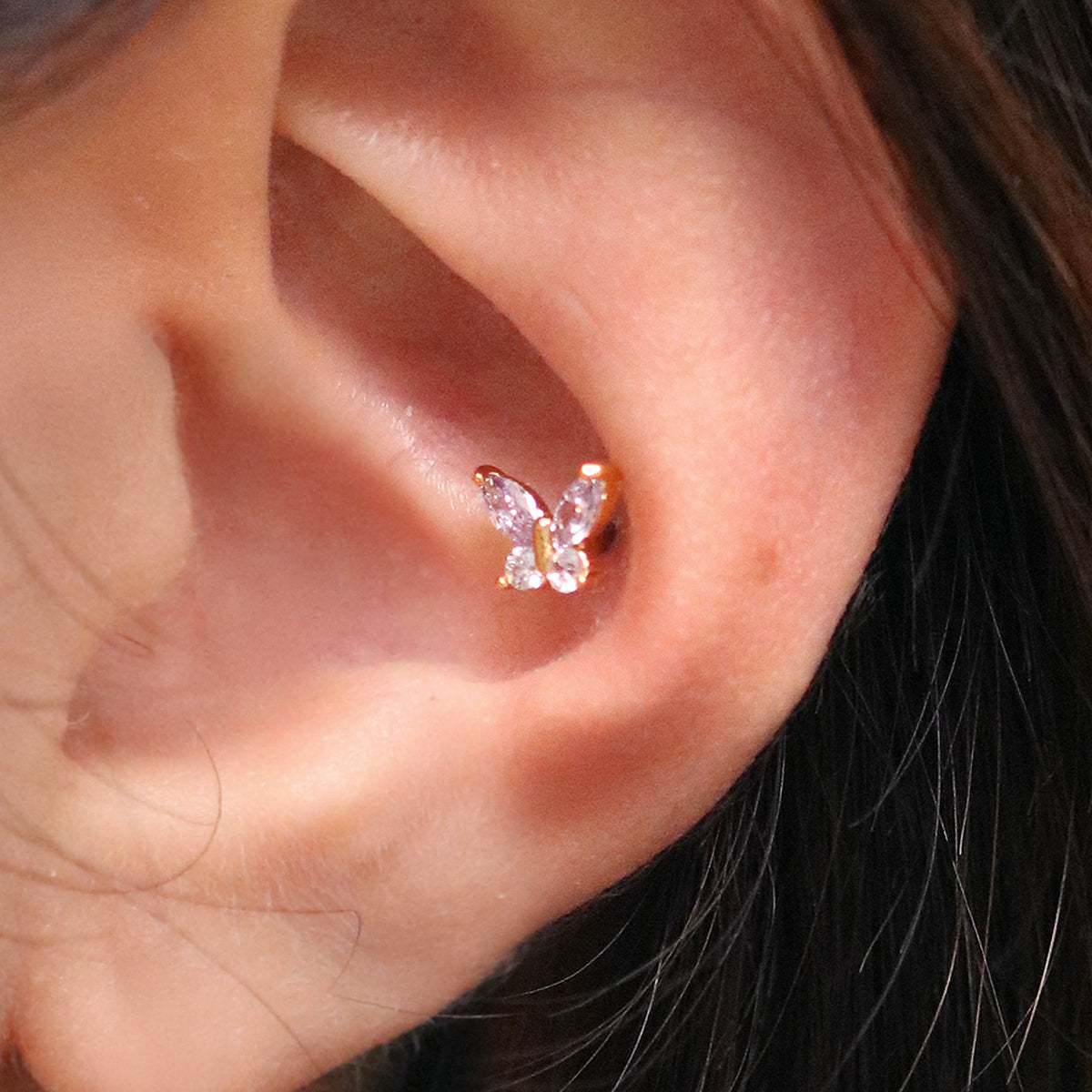 Purple butterfly piercing-1