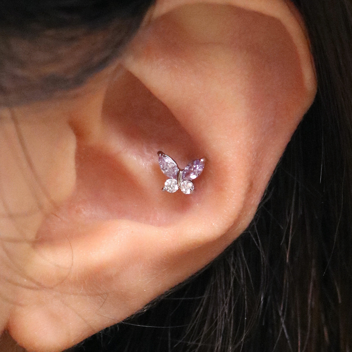 Purple butterfly piercing-2