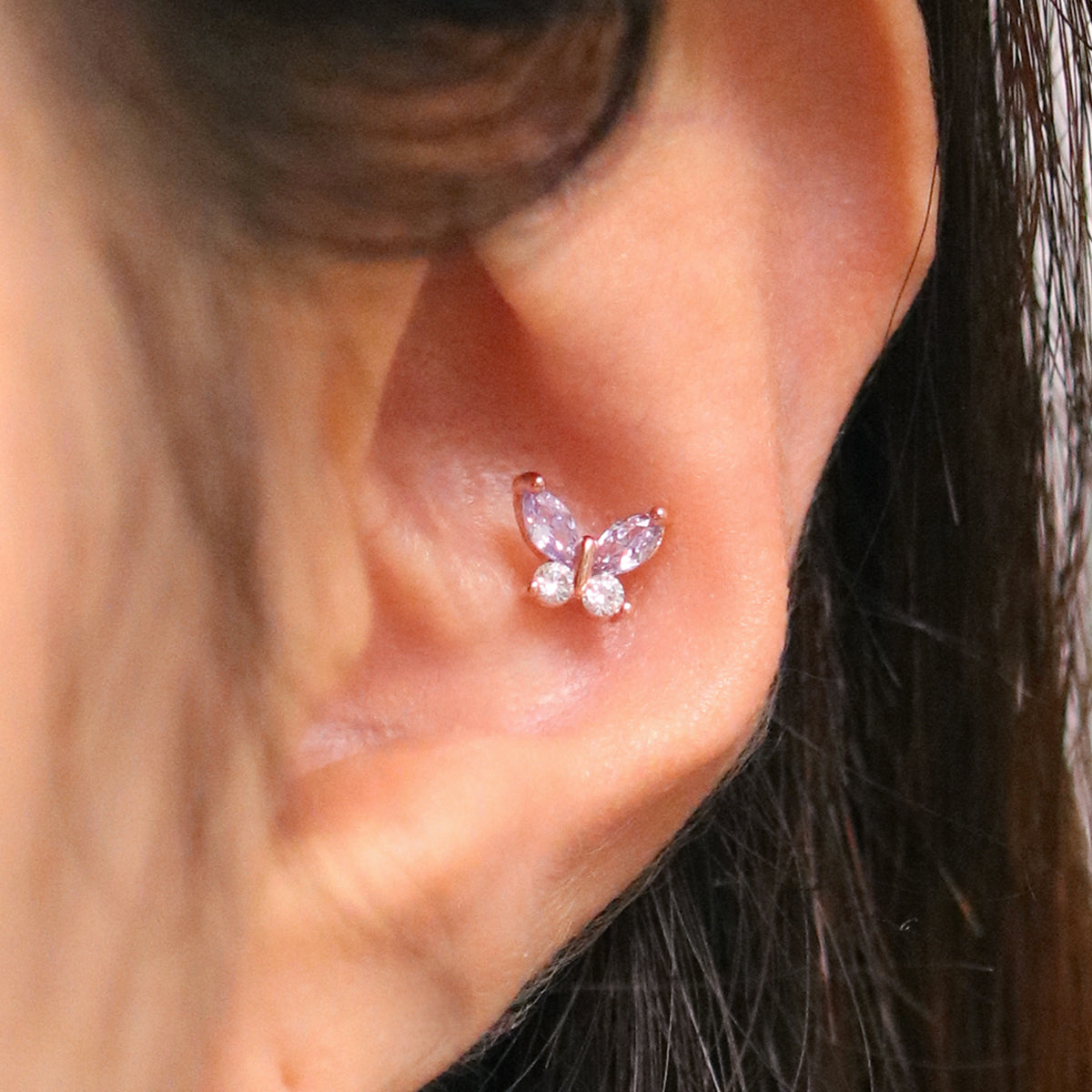 Purple butterfly piercing-3
