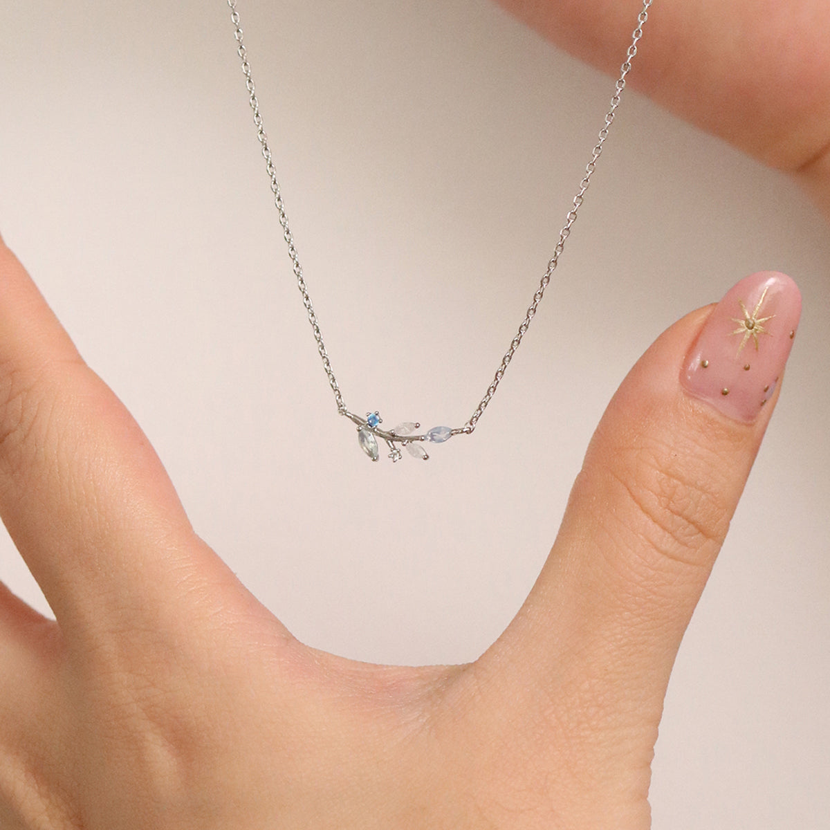 Moonstone vine necklace-2