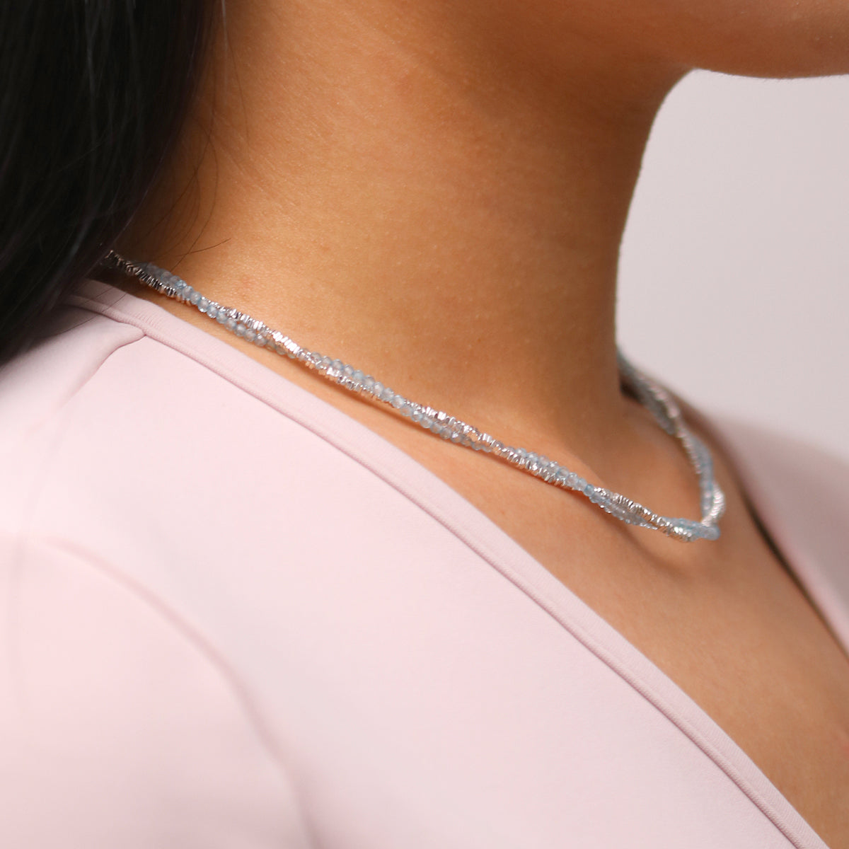 Aquamarine Layered Necklace-2