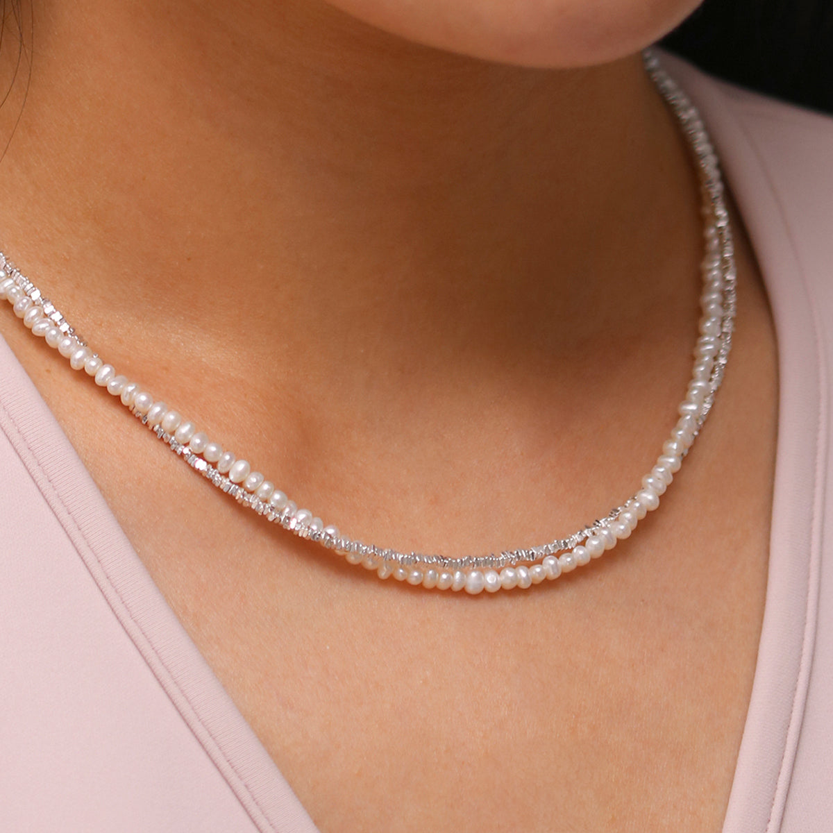 Pearl layered necklace-2
