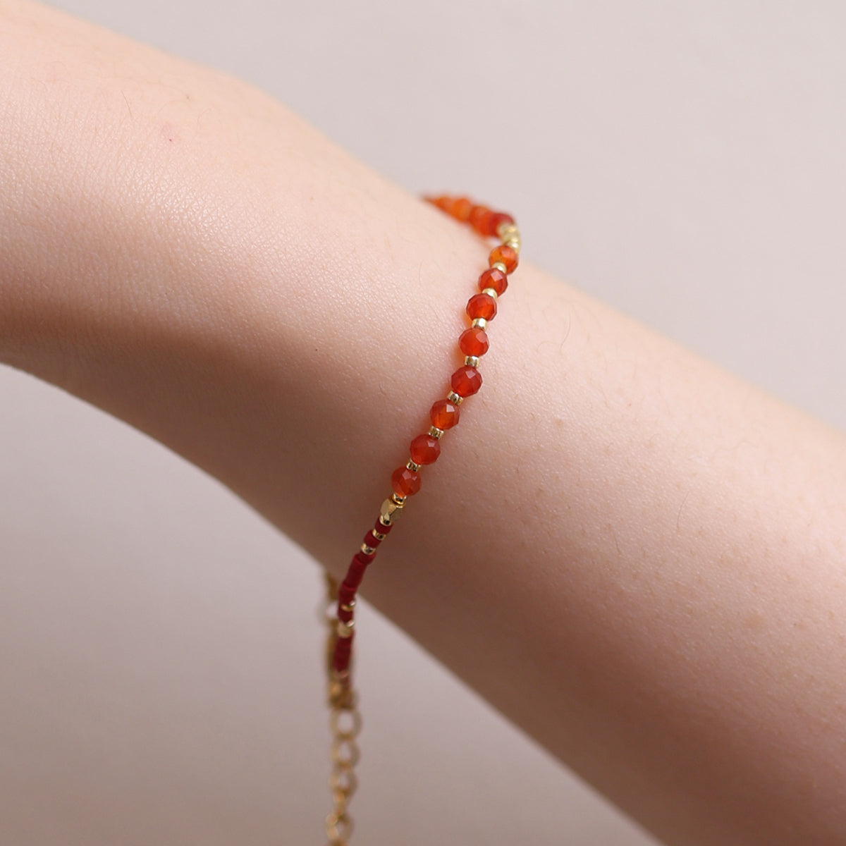Carnelian beaded bracelet-1