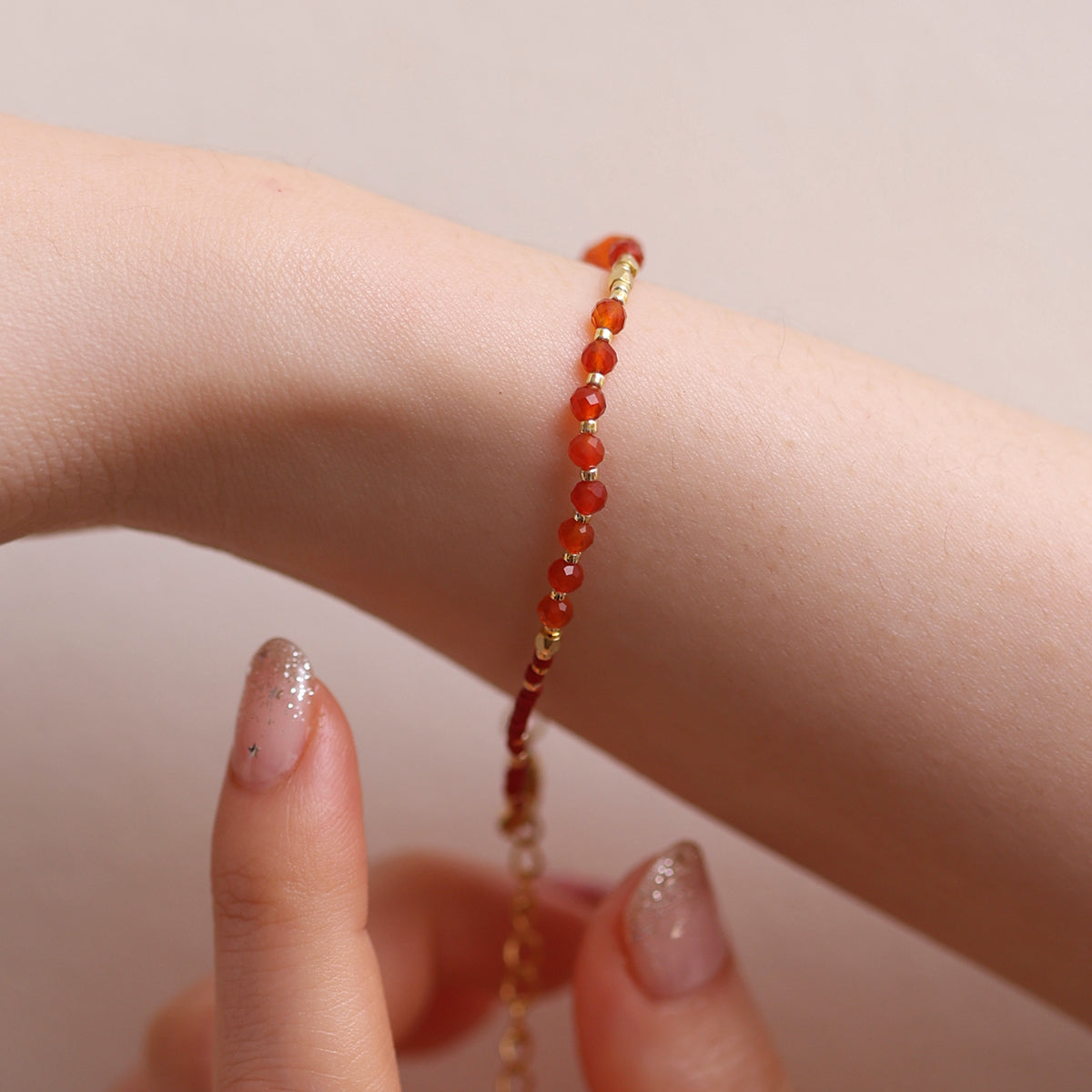 Carnelian beaded bracelet-2