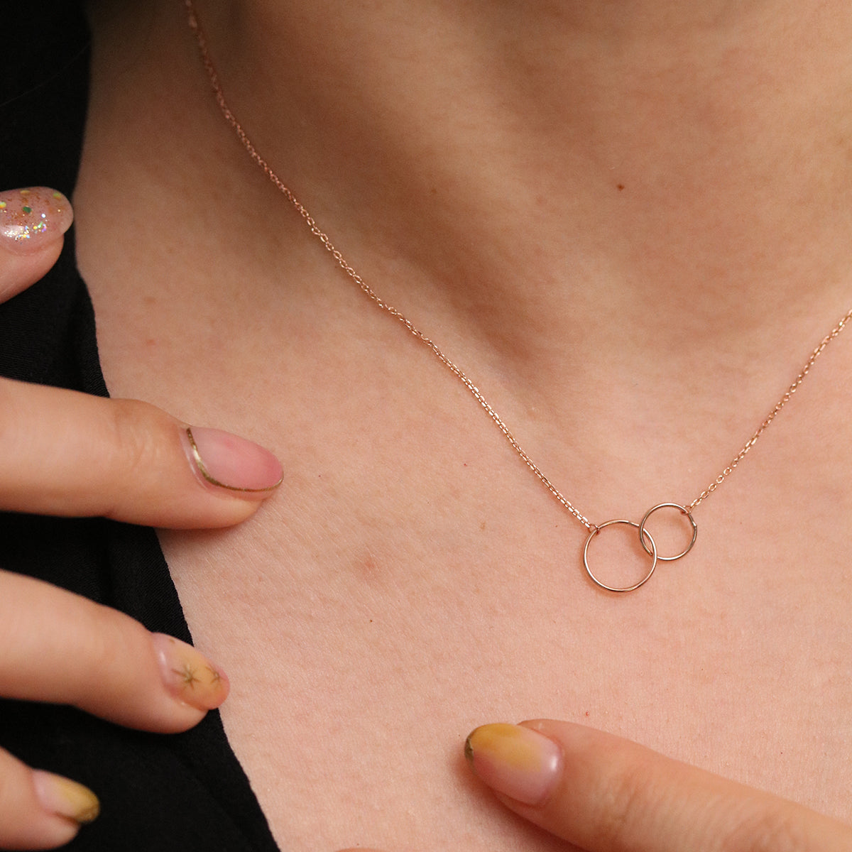 Double circles necklace-4