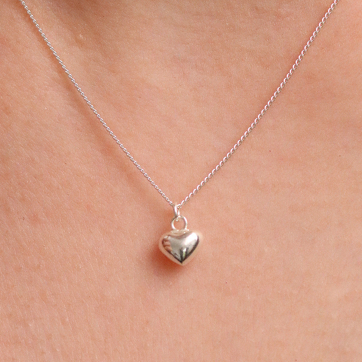 Filled heart pendant necklace-3