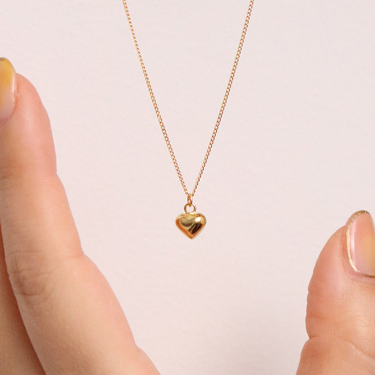 Filled heart pendant necklace-1