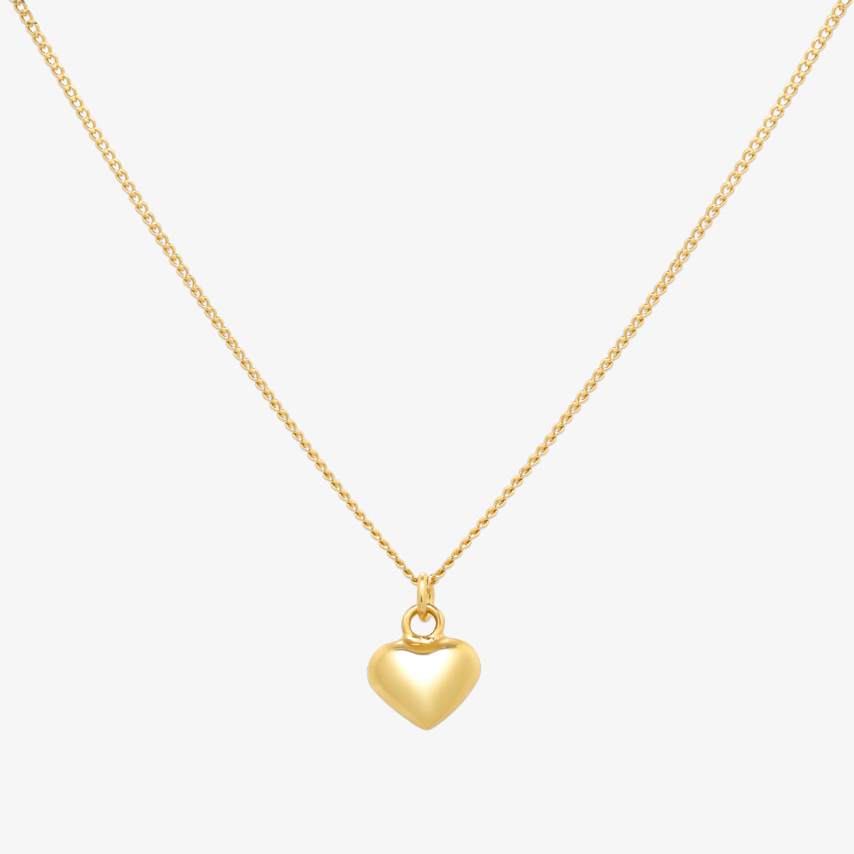 Filled heart pendant necklace-0