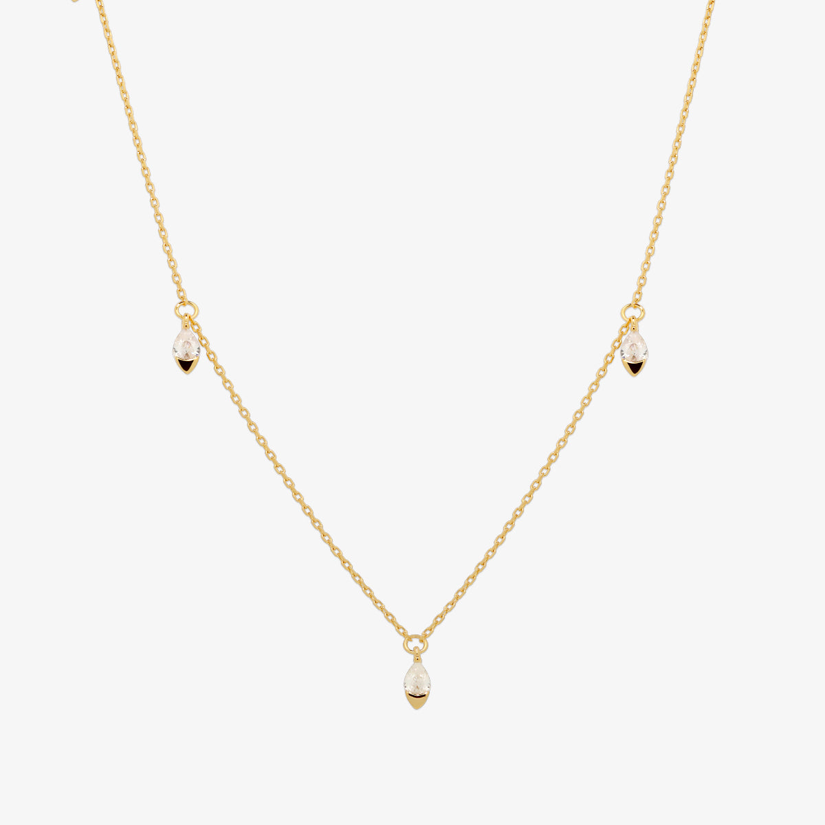 Dangle tear necklace-0
