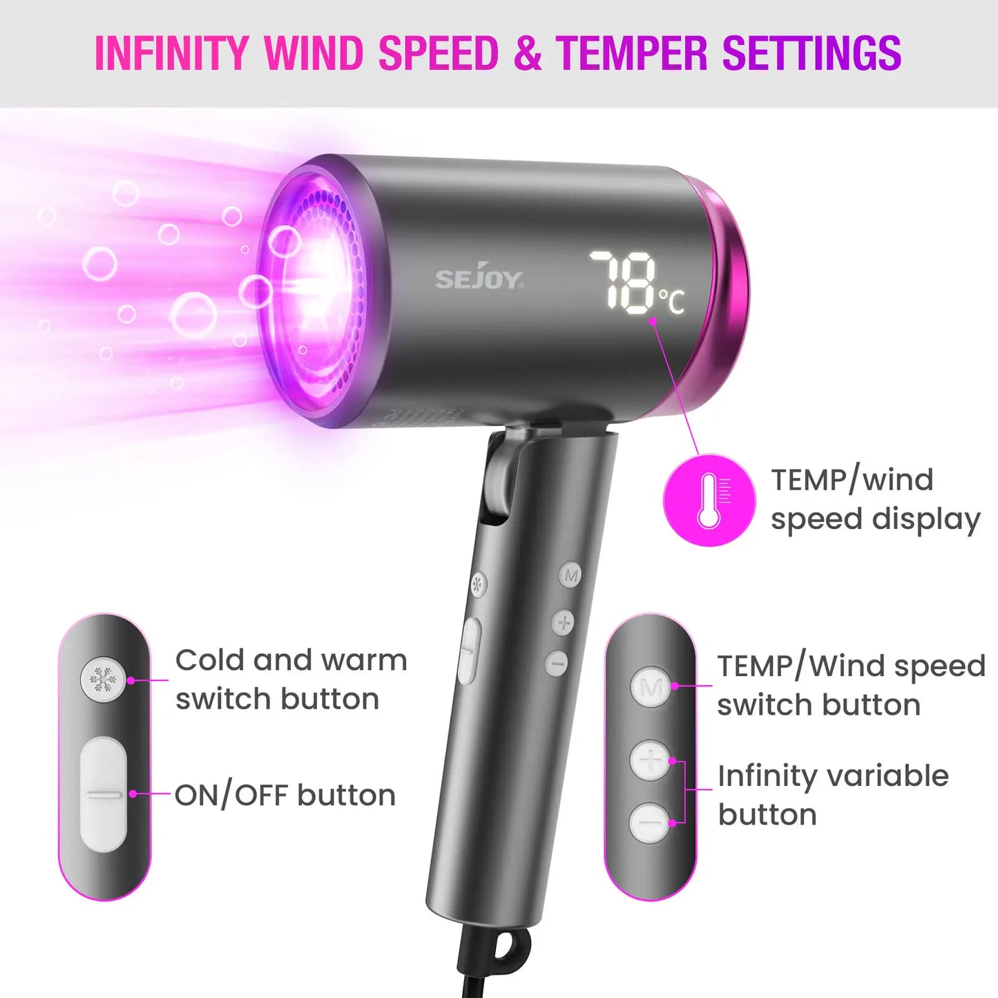 SEJOY Ionic Hair Dryers-3