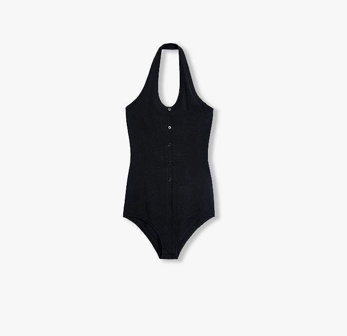 German Yangzi 48S machine washable wool all-match halter neck jumpsuit for women-5