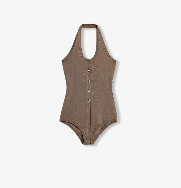 German Yangzi 48S machine washable wool all-match halter neck jumpsuit for women-6
