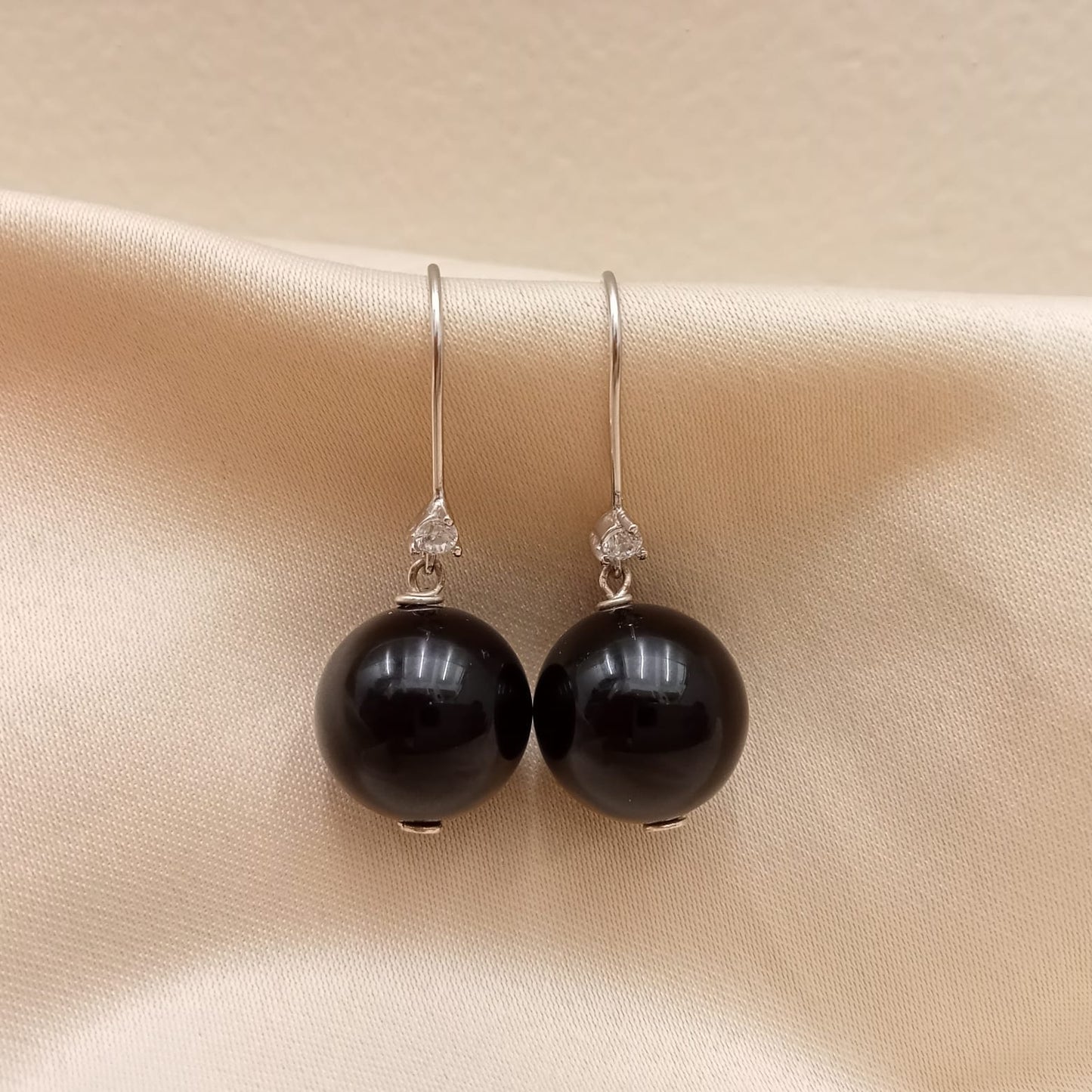 Black Onyx Drop Earrings-1
