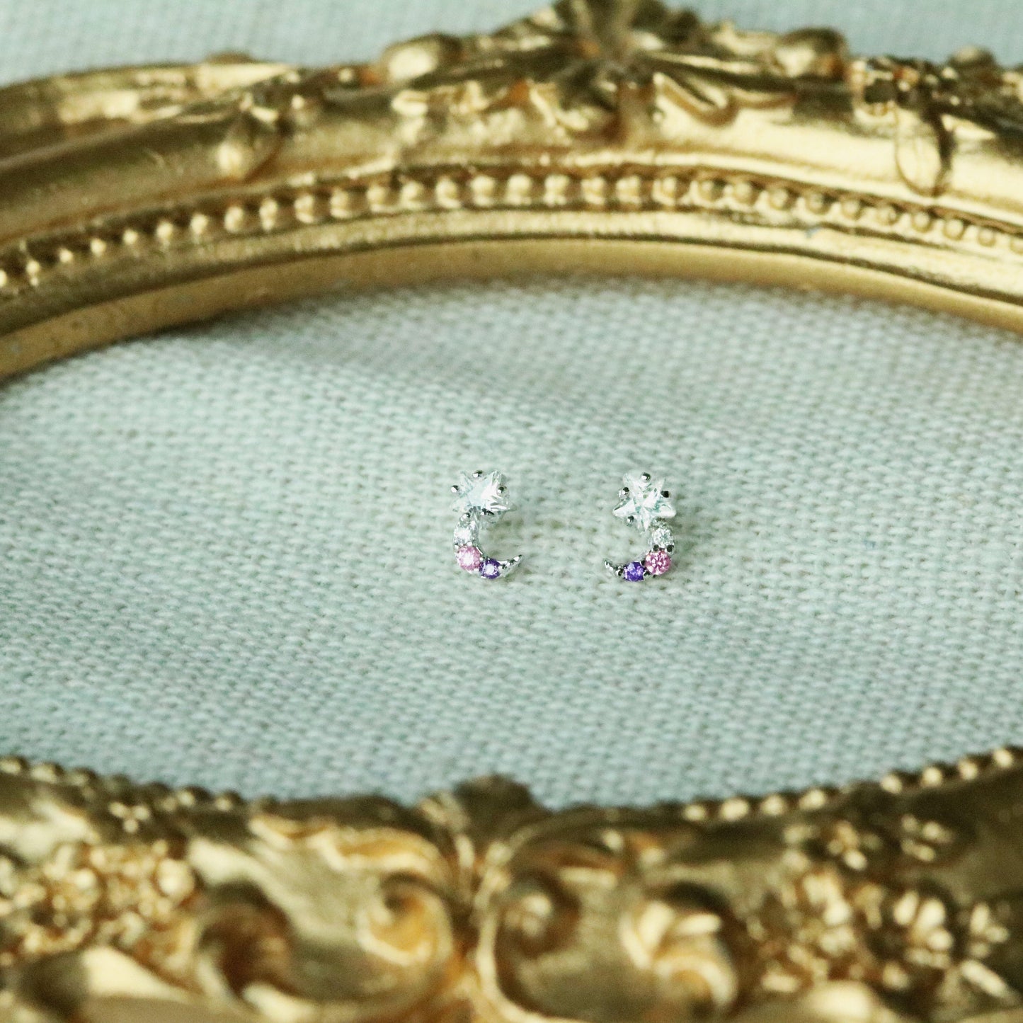 Tiny moon earrings-6