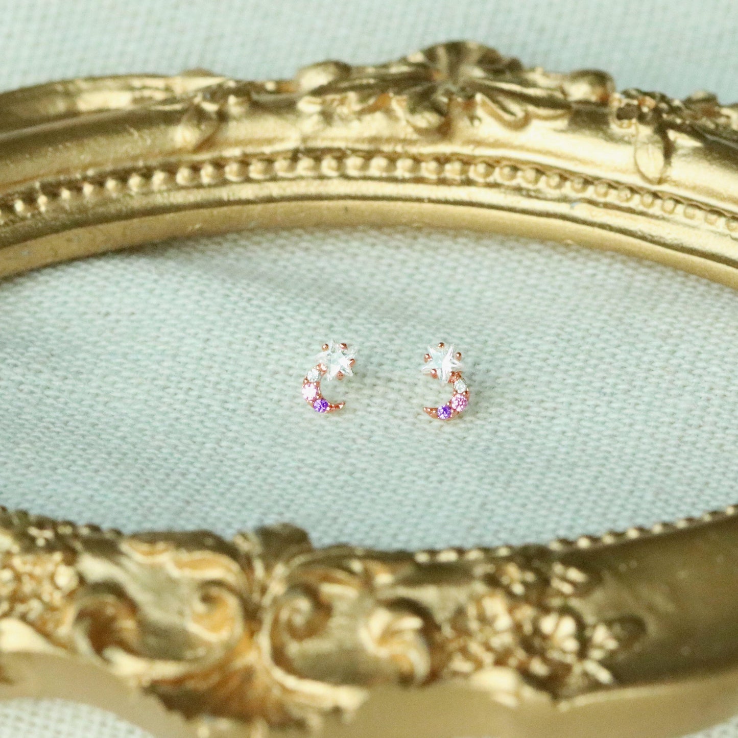 Tiny moon earrings-4