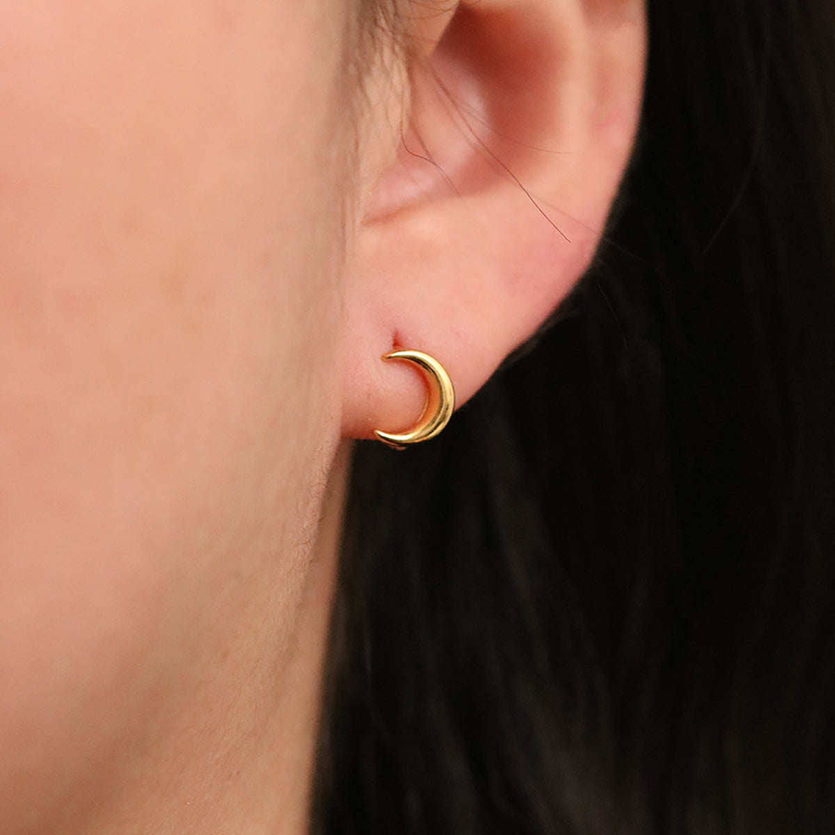 Crescent huggie earrings-1