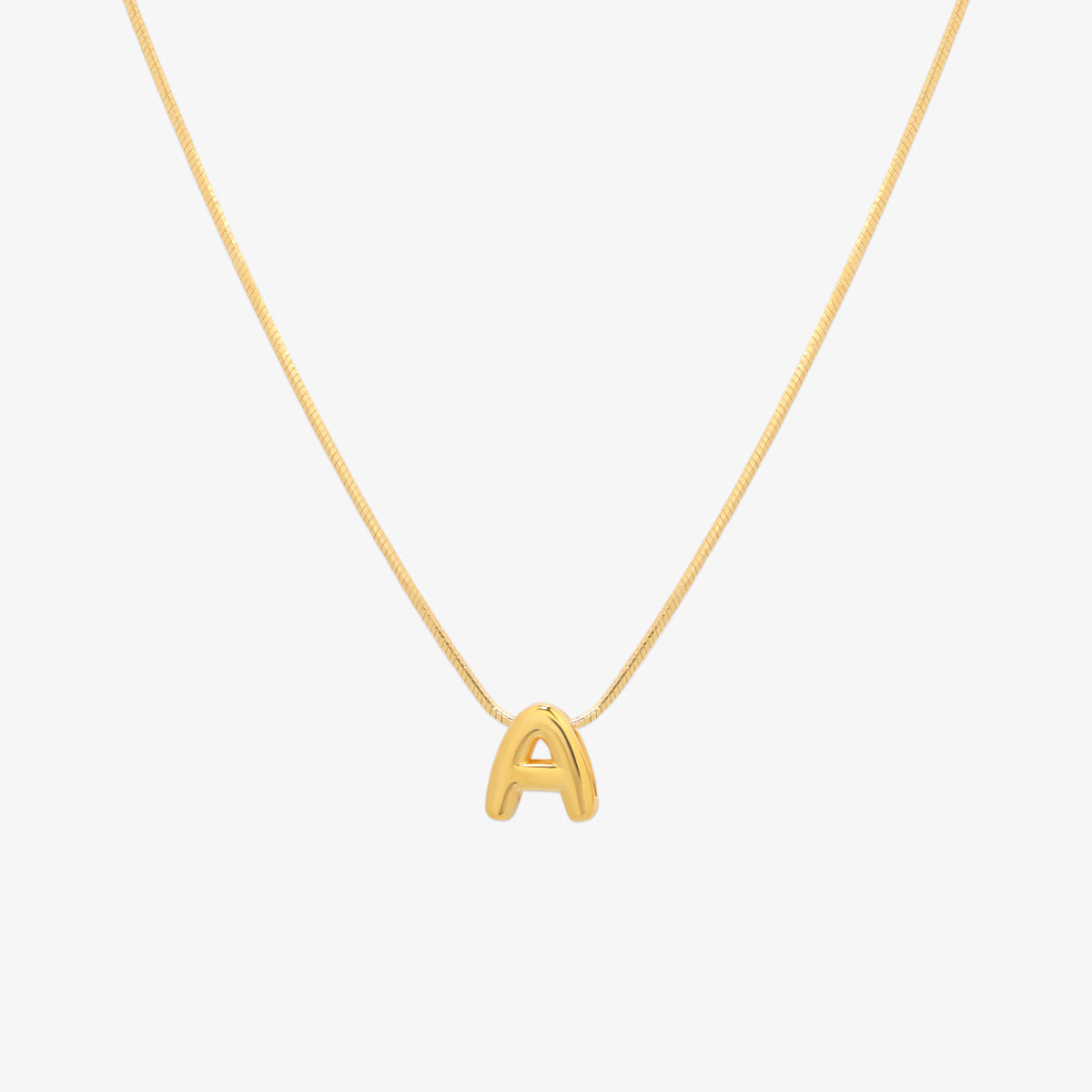 Bubble Initial Pendant Necklace (50cm)-0
