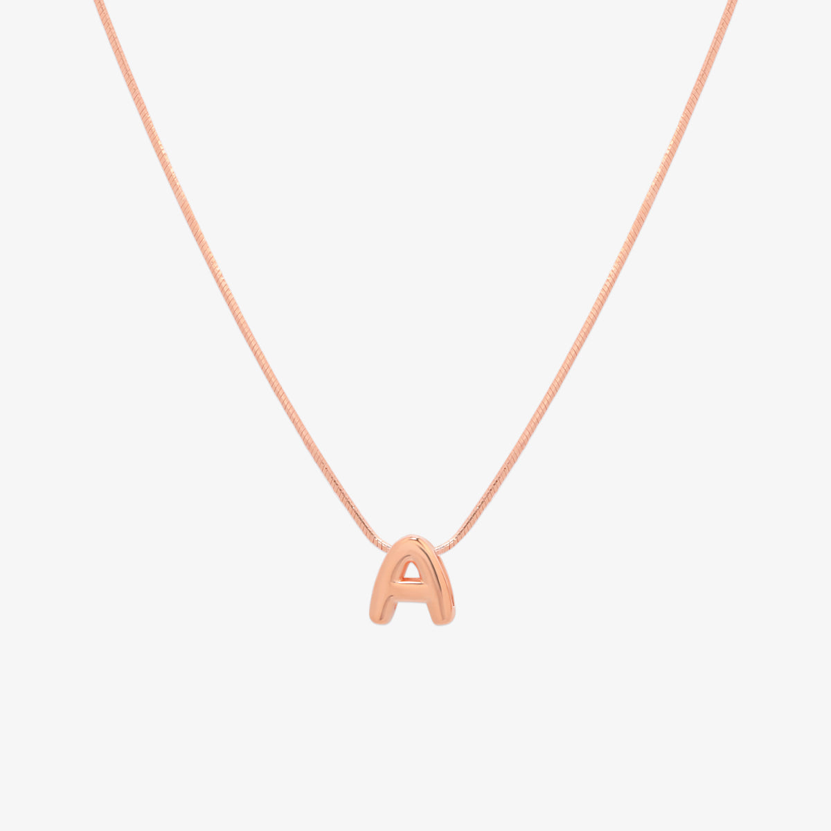 Bubble Initial Pendant Necklace (50cm)-52
