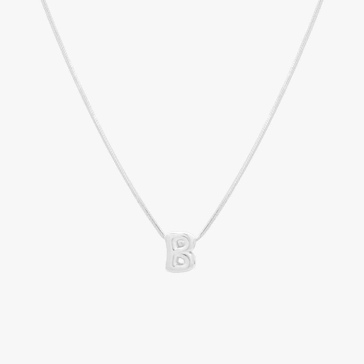 Bubble Initial Pendant Necklace (50cm)-27