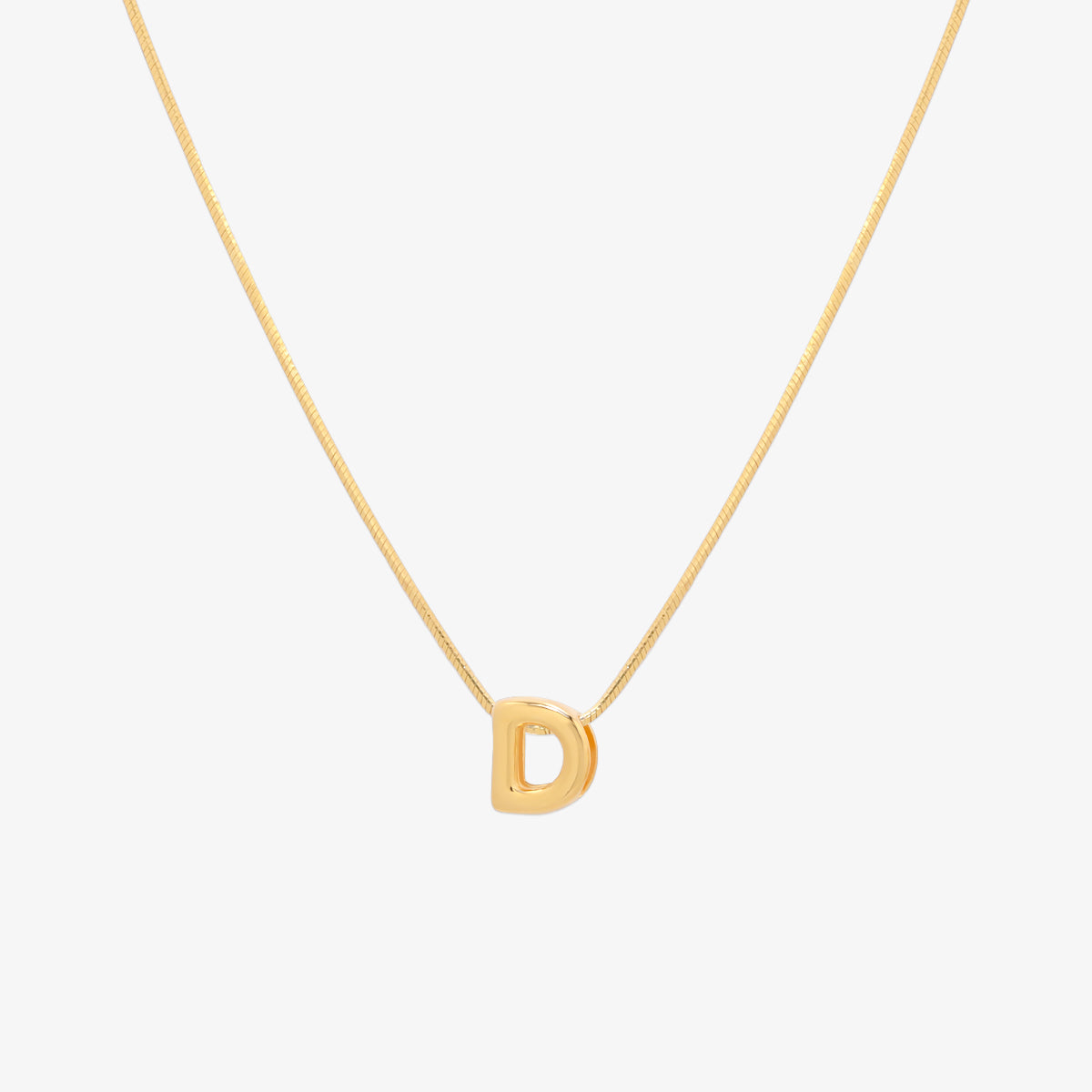 Bubble Initial Pendant Necklace (50cm)-3