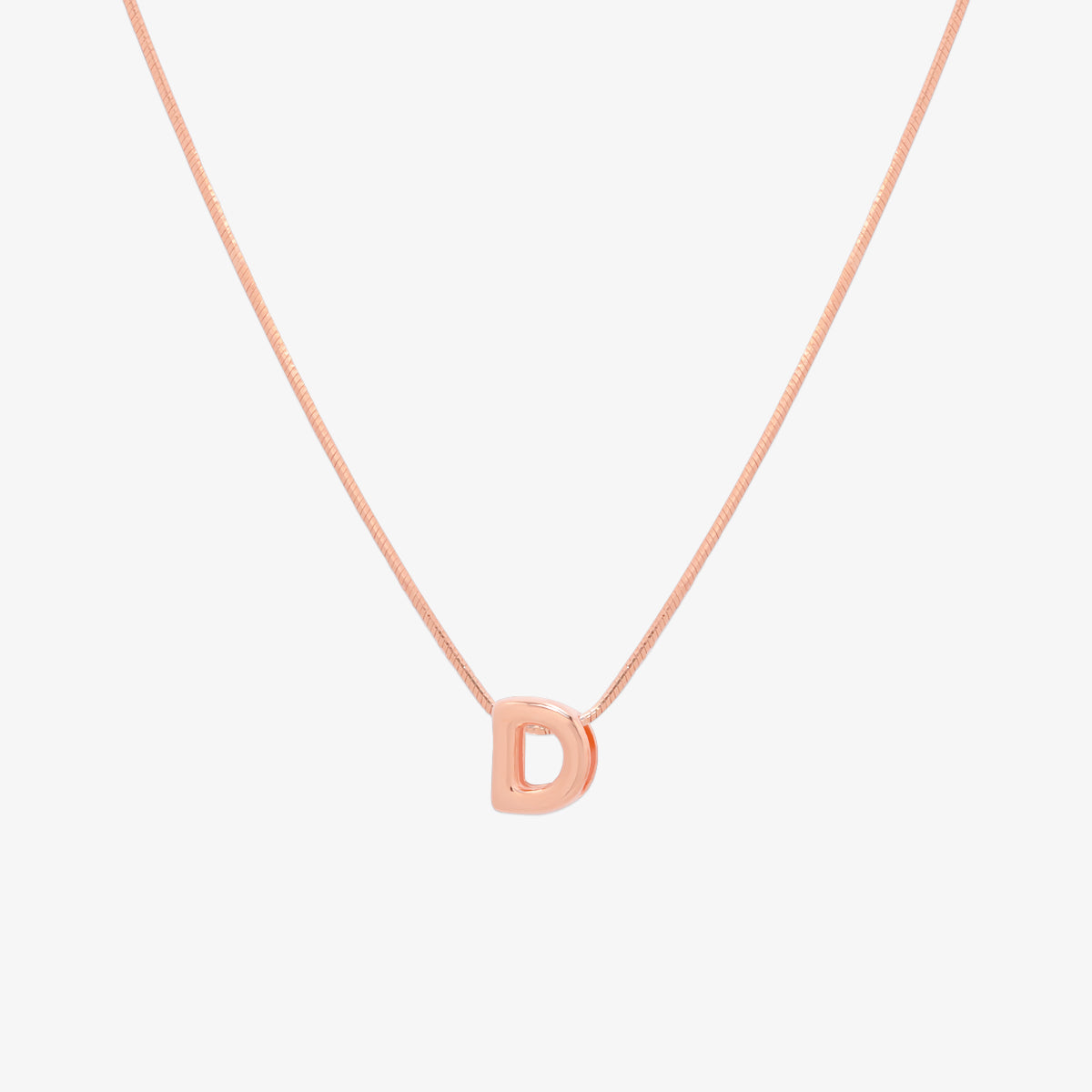 Bubble Initial Pendant Necklace (50cm)-55