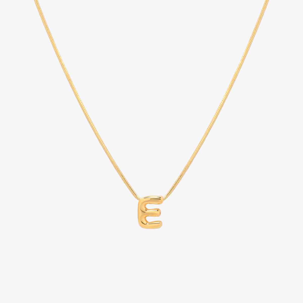 Bubble Initial Pendant Necklace (50cm)-4