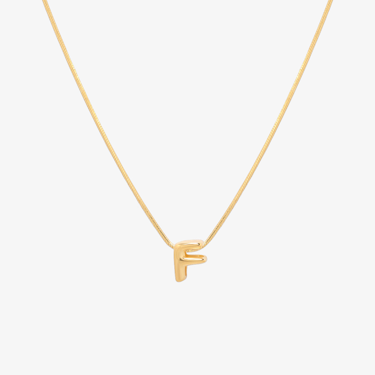 Bubble Initial Pendant Necklace (50cm)-5
