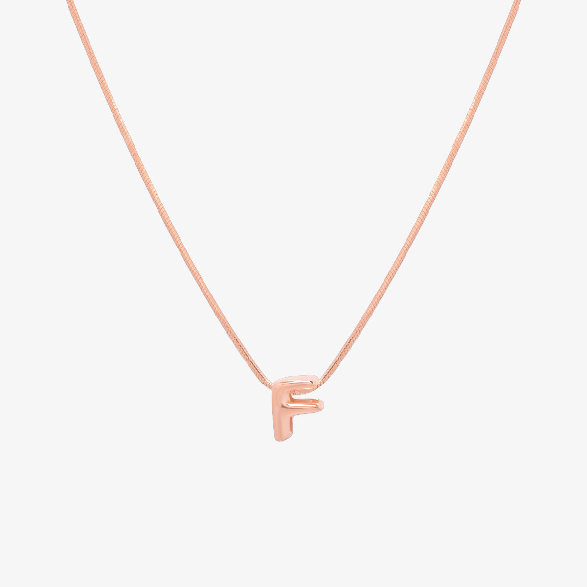 Bubble Initial Pendant Necklace (50cm)-57