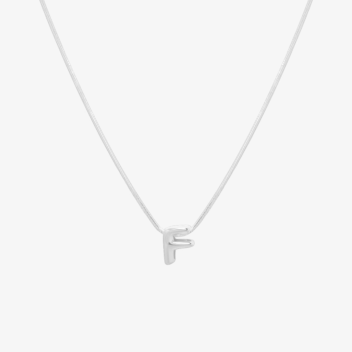 Bubble Initial Pendant Necklace (50cm)-31