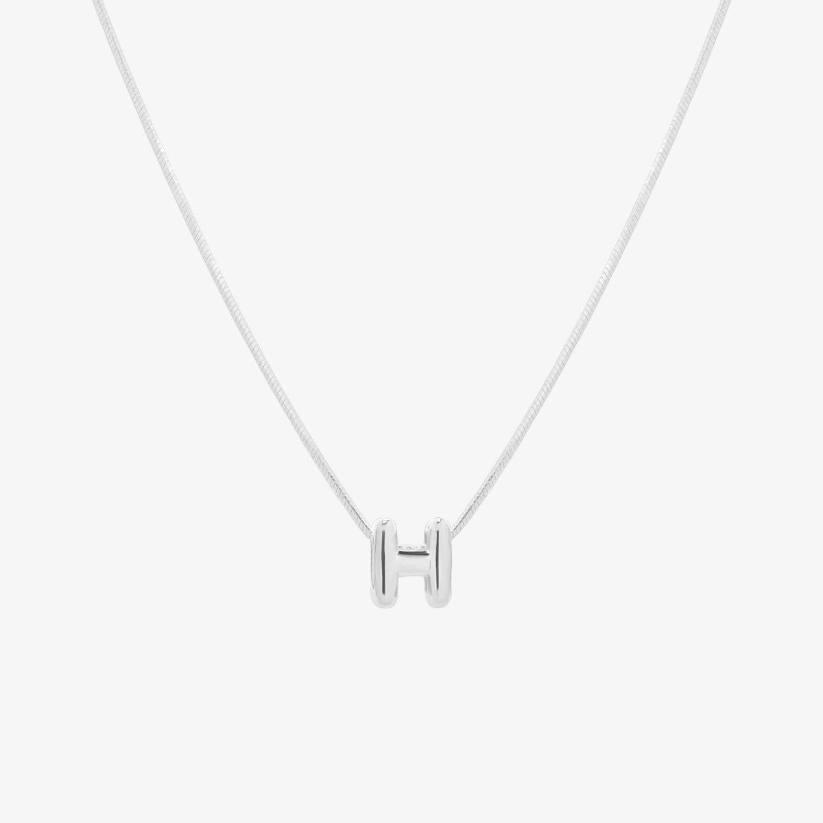 Bubble Initial Pendant Necklace (50cm)-33
