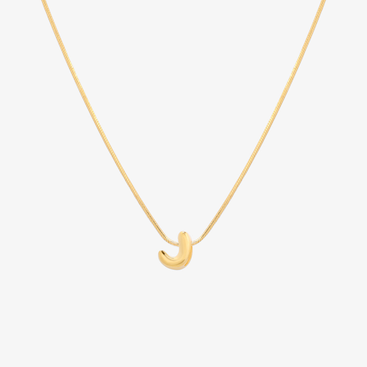 Bubble Initial Pendant Necklace (50cm)-9