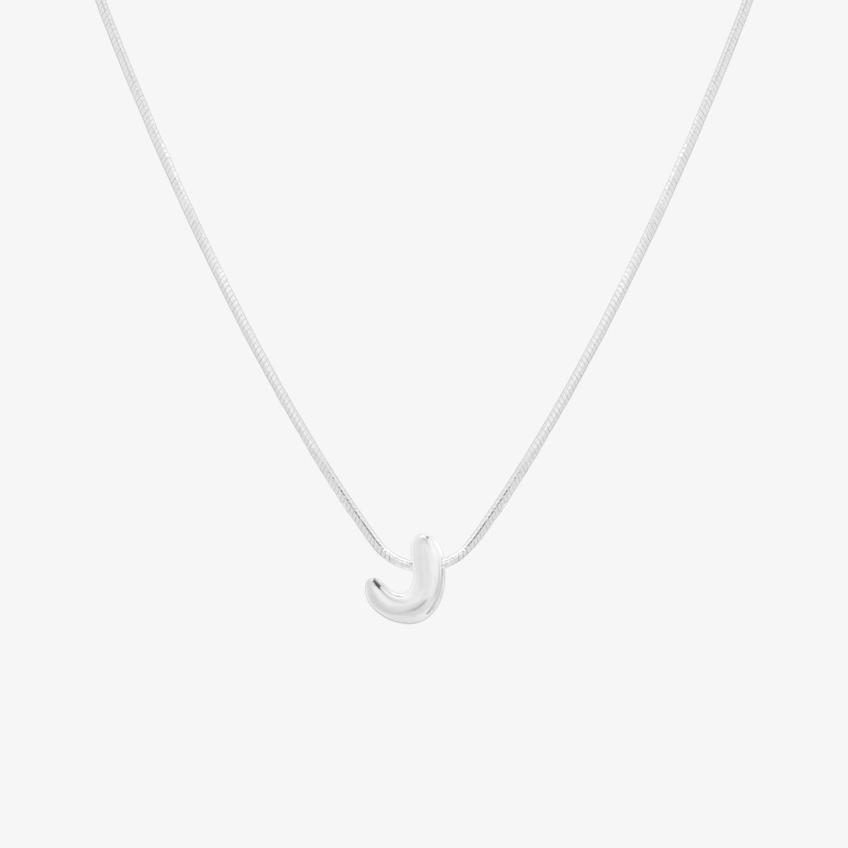 Bubble Initial Pendant Necklace (50cm)-35