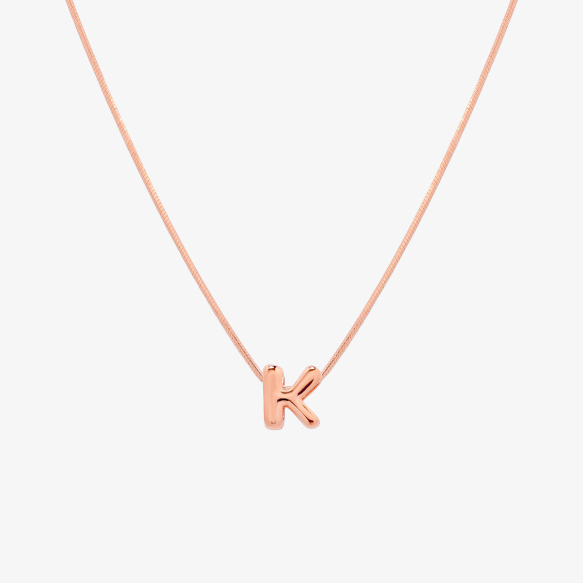 Bubble Initial Pendant Necklace (50cm)-62