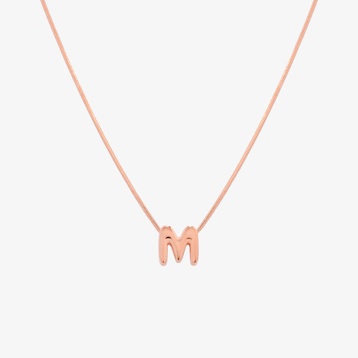Bubble Initial Pendant Necklace (50cm)-64